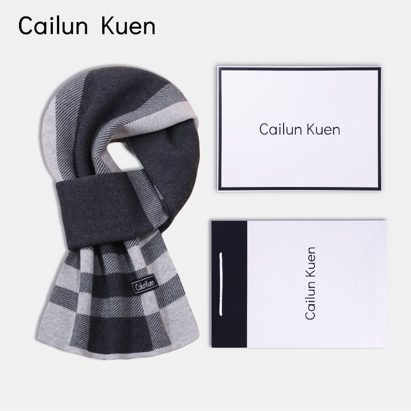 Muffler Men Wool - Syal Rajut Wol Campuran Serbaguna Pria