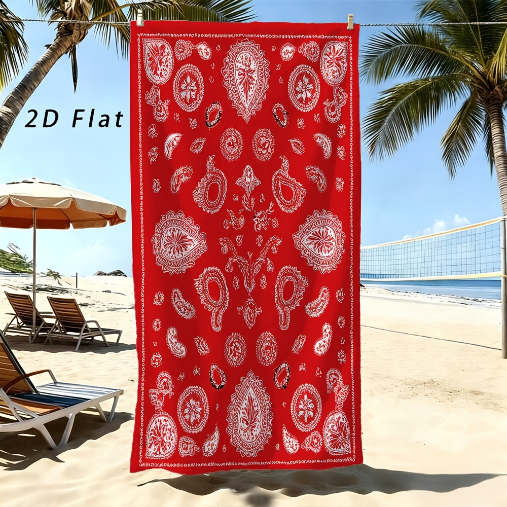 Woven Scarf Blanket - Handuk Pantai Bandana Klasik Motif Paisley