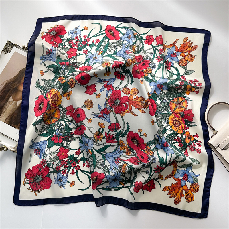 Scarf Silk Square - 70*70cm Fashion sapu tangan syal untuk