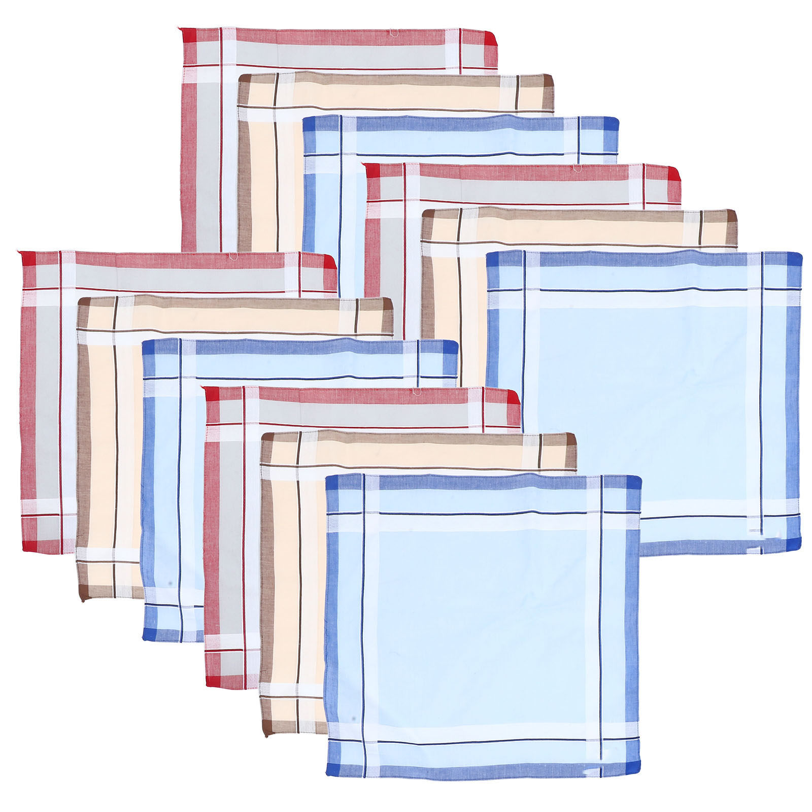 Handkerchief Cotton Men - 12Pcs Sapu Tangan Katun Pria Persegi