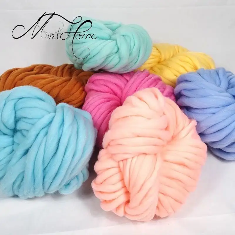 Woven Scarf Blanket - Minghome benang wol tebal wol imitasi