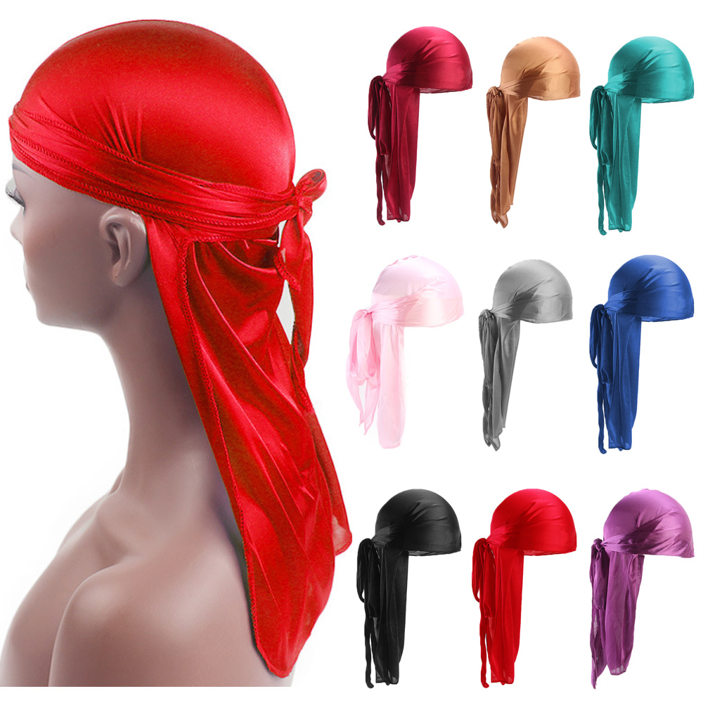 Bandana Doo Rag - Uniseks Dewasa Satin Ekor Panjang Doo