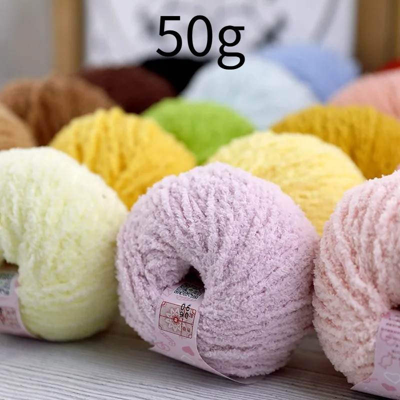 Woven Scarf Blanket - 50G Benang Bulu Pendek 70M, Sepatu