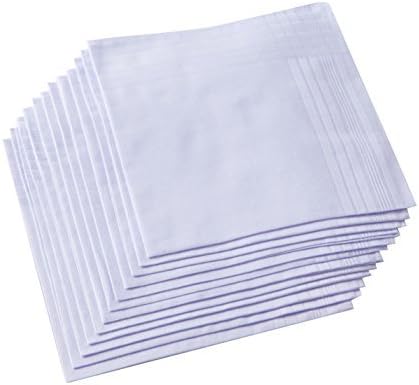 Handkerchief Cotton Men - Saputangan Pria Putih Murni 100% Katun