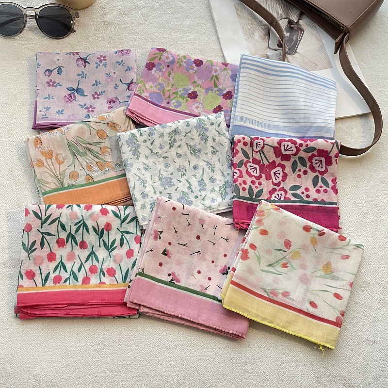 Bandana Cotton - 58cm Bandana Baru Desainer Syal Persegi