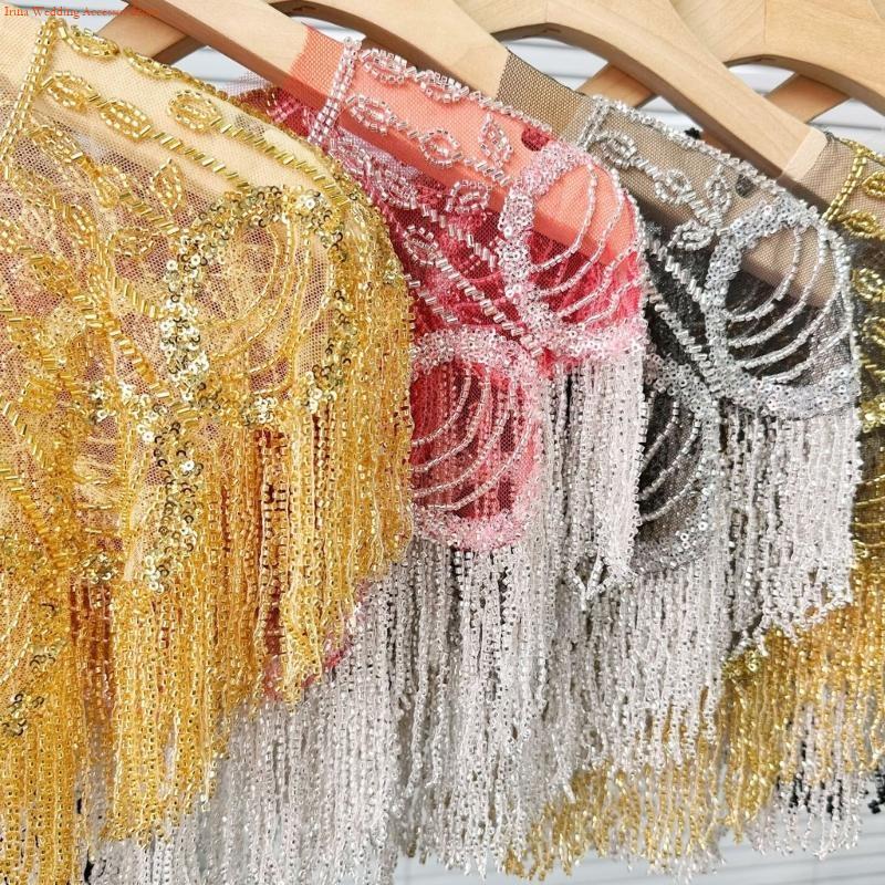 Stole Wedding Shawl - G92D Bordir Payet Manik-manik Rumbai Selendang
