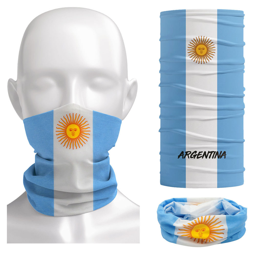 Bandana Cotton - Pelindung wajah mulus Bandana bendera Argentina