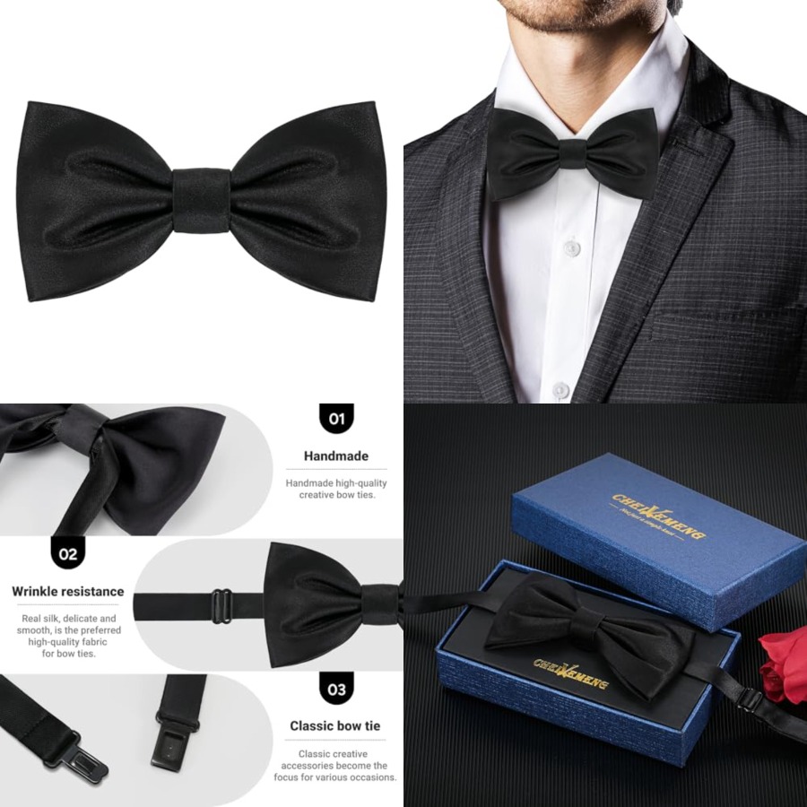 Bow Tie Pre Tied - Dasi Kupu-kupu Sutra Asli Klasik untuk