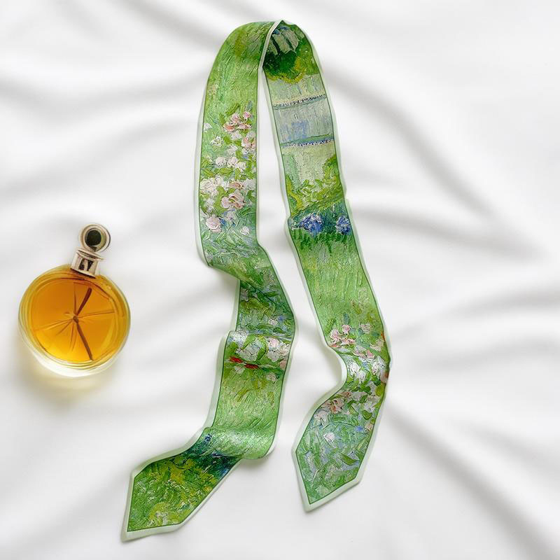 Silk Neck Scarf - Syal Rambut Panjang Tipis Wanita, Kerudung