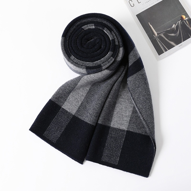 Muffler Men Wool - Syal Mewah Pria Musim Dingin Syal