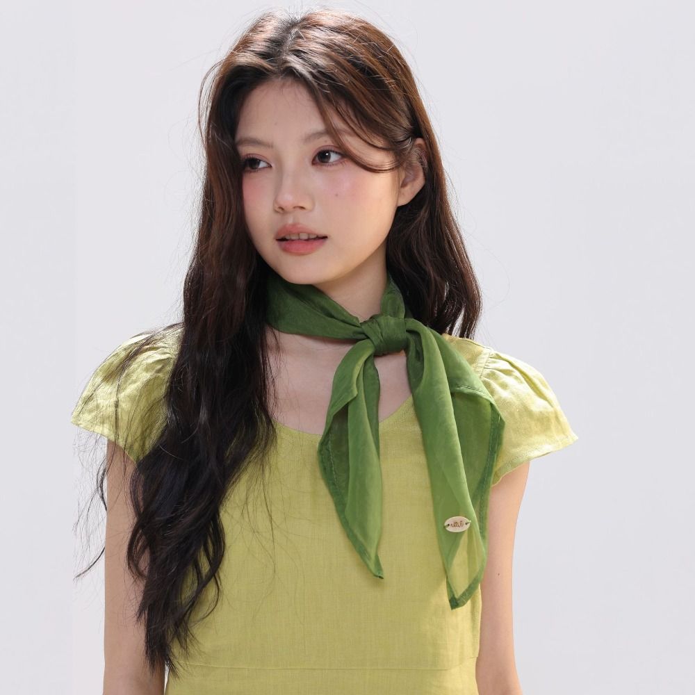 Scarf Silk Square - Syal Persegi Kecil Warna Solid Retro
