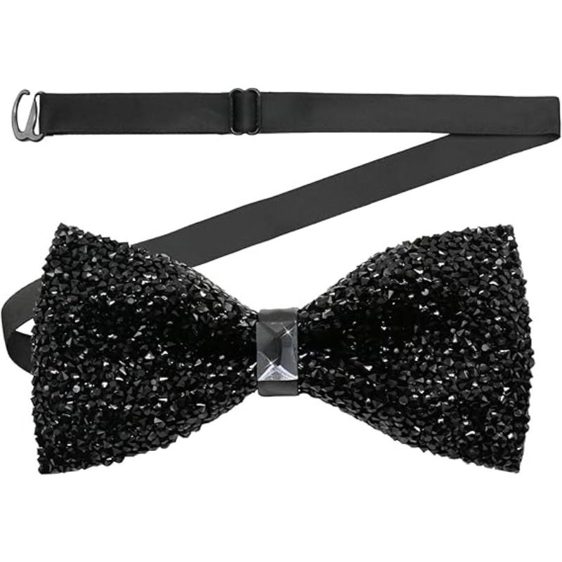 Bow Tie Pre Tied - Dasi Kupu-kupu Berhias Rhinestone untuk Pria