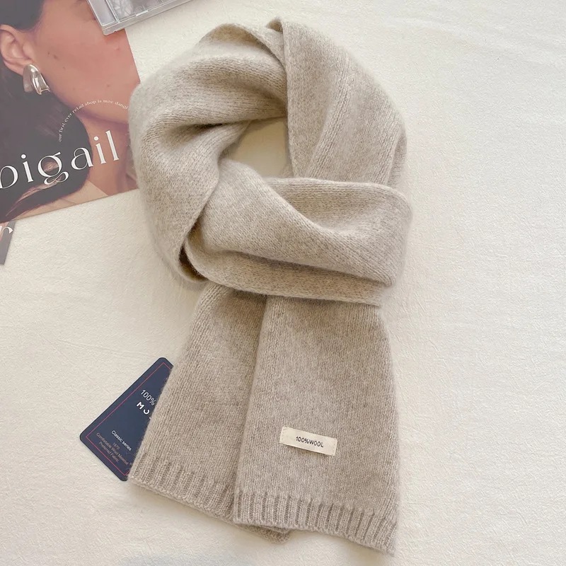 Muffler Men Wool - Syal wol 100% pria wanita, Selendang