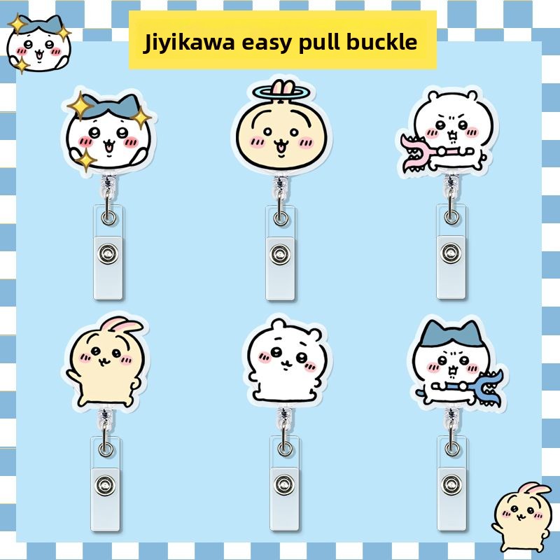 Lanyard Badge Holder - jiyi Tempat Kartu ID Retractable Kawaii,