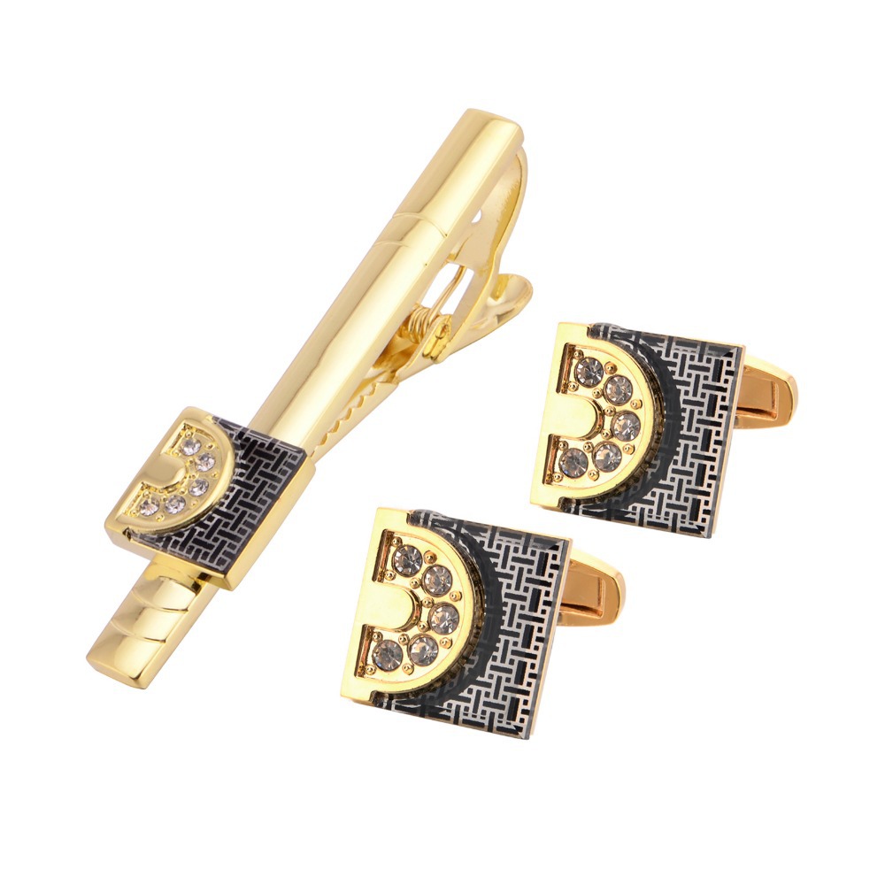 Tie Bar Set Gift - Set Manset dan Penjepit Dasi Warna