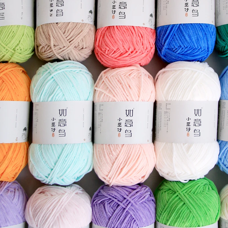 Woven Scarf Blanket - 50G/Rol 3Mm Benang Chenille Tipis Tenun