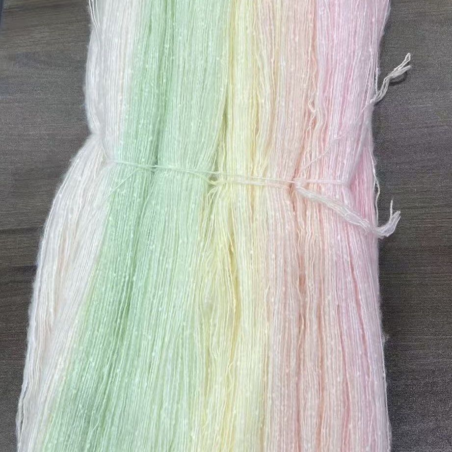Woven Scarf Blanket - 500g Benang Mohair Berwarna Gradasi, Benang