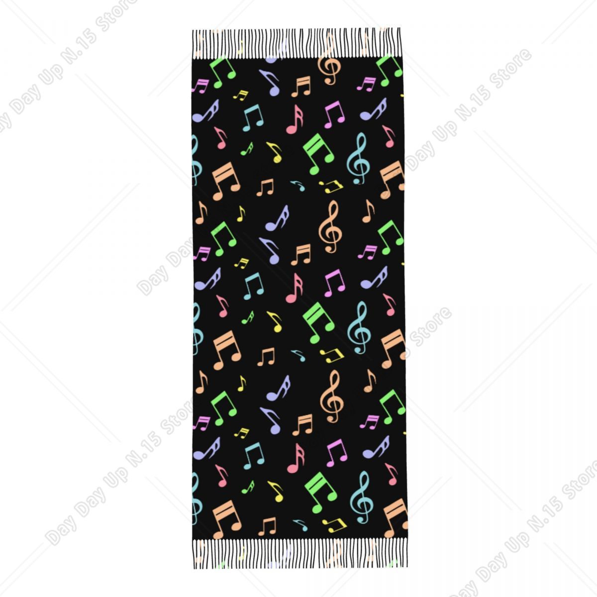 Selendang Bermotif Not Musik y - Pashmina Wrap Large ulasan dan harga