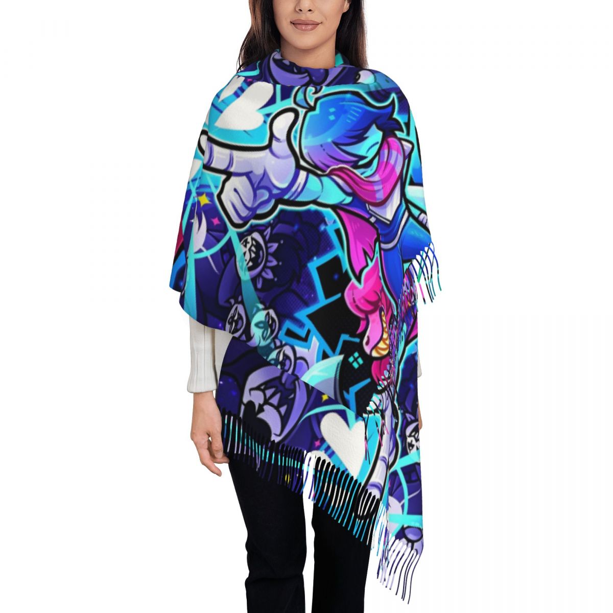 Selendang Deltarunes Syal Panj - Pashmina Wrap Large ulasan dan harga