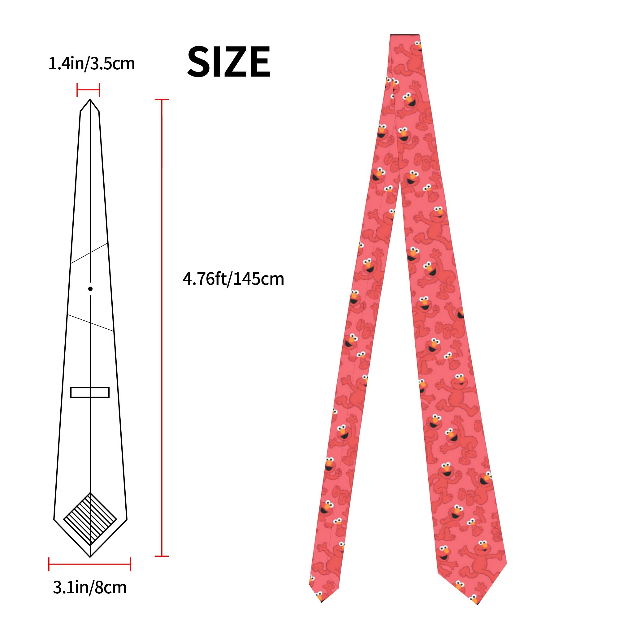 Dasi Kartun Sesames Streets 8  - Skinny Tie Men ulasan dan harga