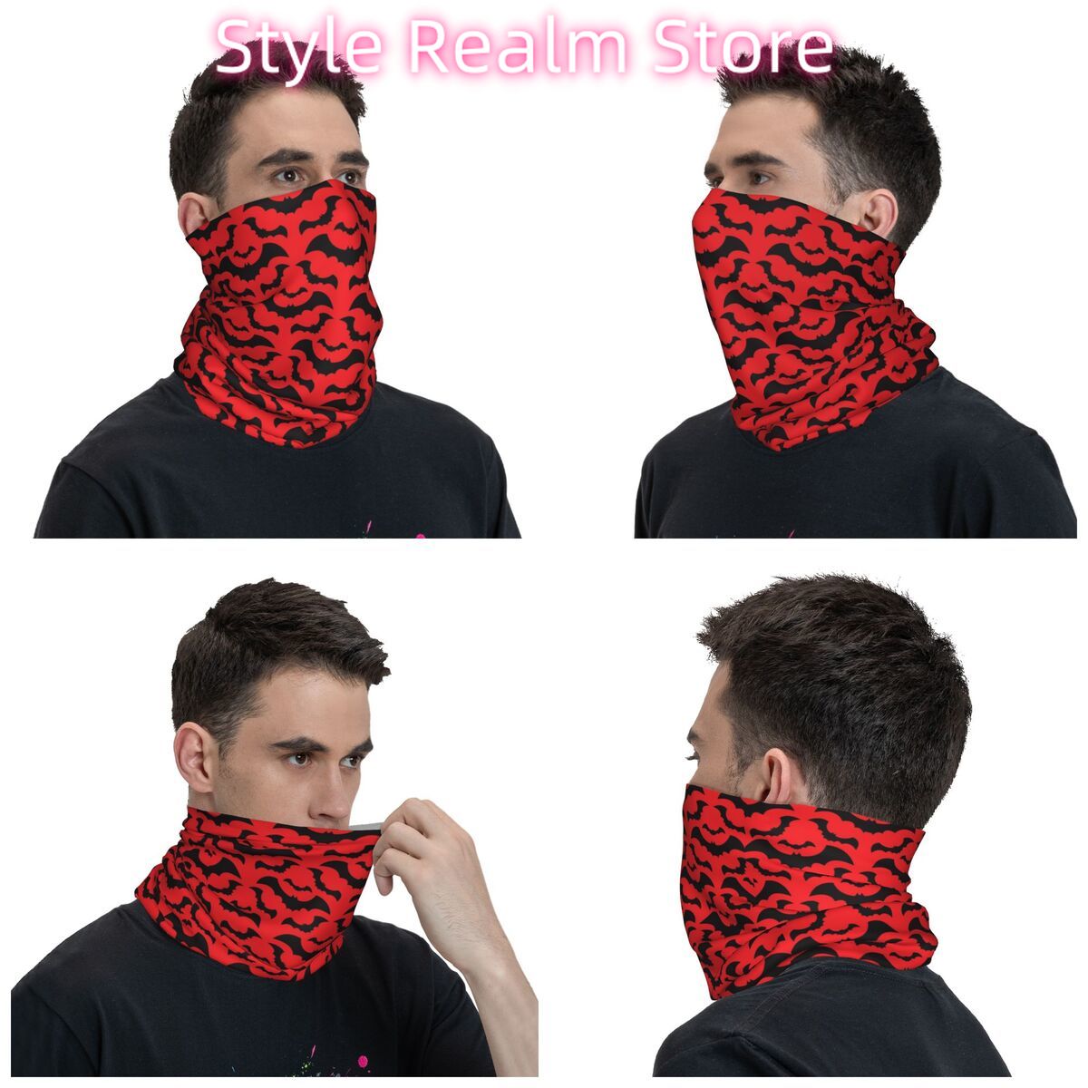 Bandana Motif Kelelawar Penyih - Neck Warmer Tube ulasan dan harga