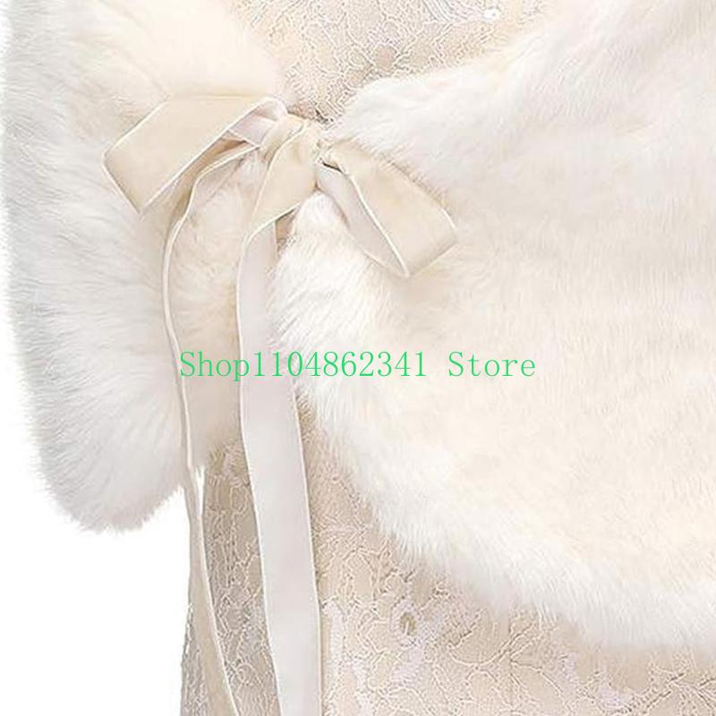 652F Syal Stola Bulu Palsu Can - Stole Wedding Shawl ulasan dan harga