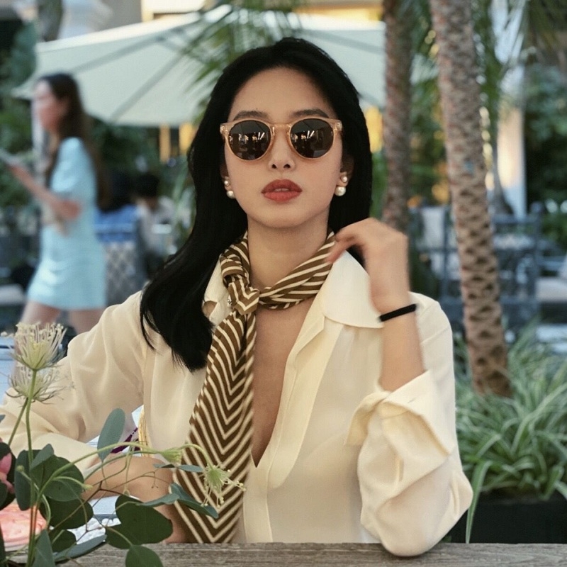 Syal rambut kepala leher sutra - Ascot Neck Scarf ulasan dan harga