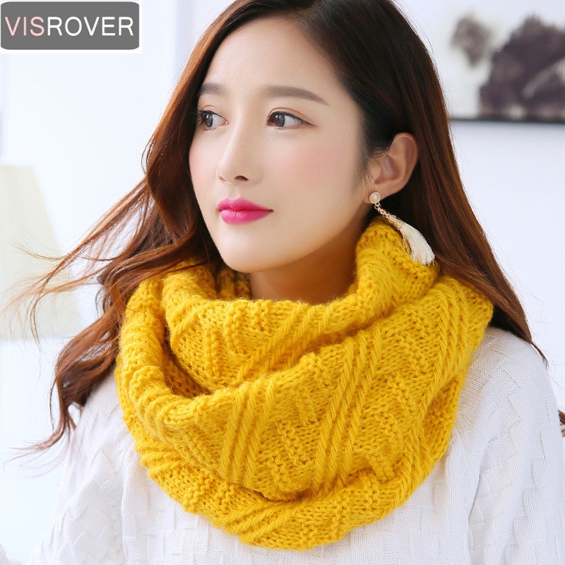 VISROVER Syal Warna Wanita Mus - Infinity Scarf Knit ulasan dan harga