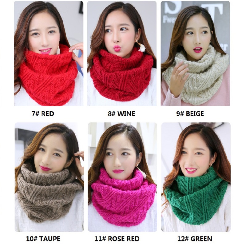 VISROVER Syal Warna Wanita Mus - Infinity Scarf Knit ulasan dan harga