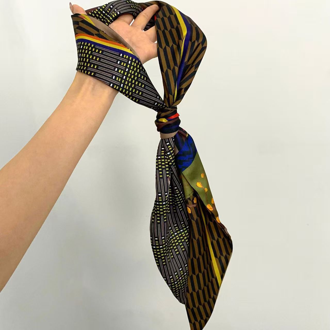 Syal Sutra Mewah Motif Cetak,  - Silk Neck Scarf ulasan dan harga