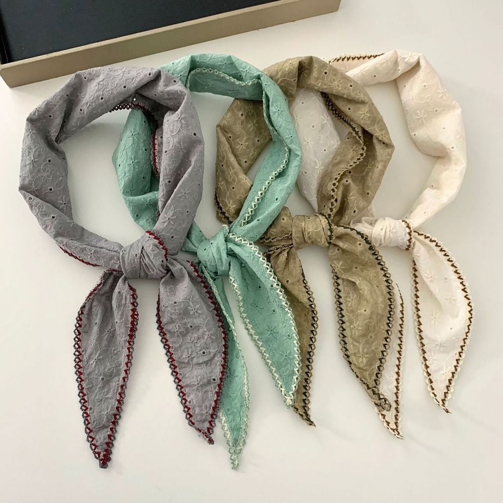 Syal Leher Bordir Bunga, Syal  - Bandana Cotton ulasan dan harga