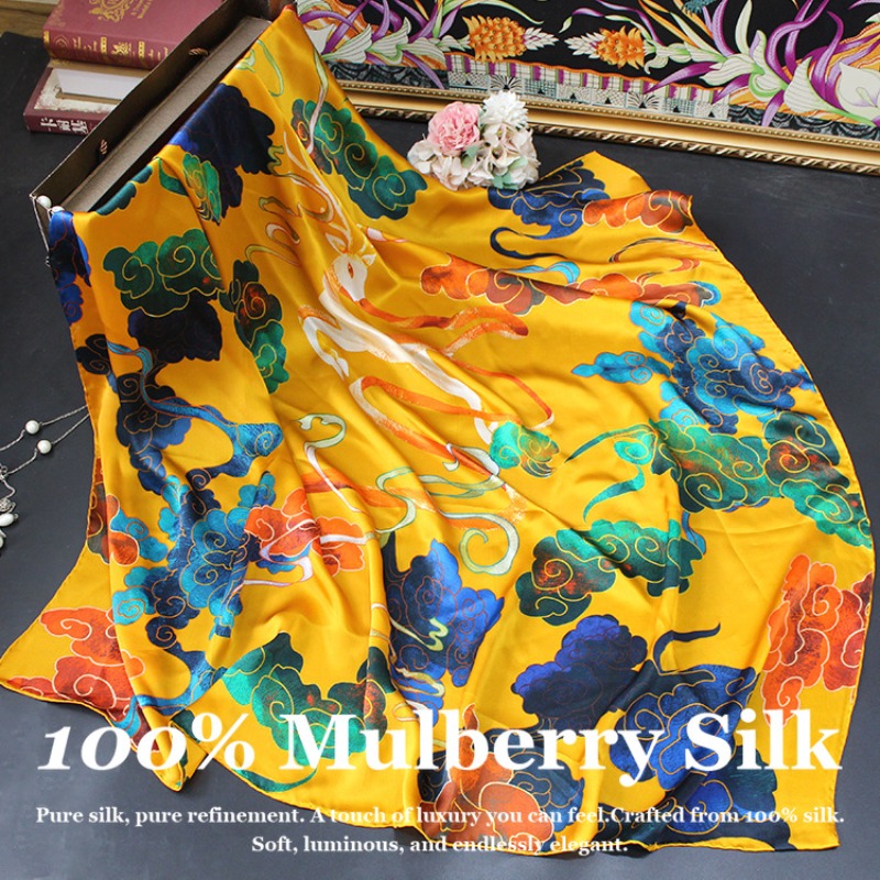 Selendang Sutra Asli Mewah Bar - Pashmina Wrap Large ulasan dan harga