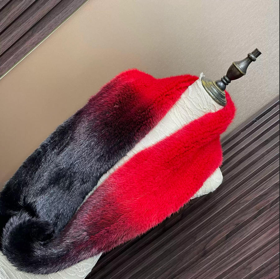 Selendang Bulu Mink Asli Warna - Infinity Scarf Knit ulasan dan harga