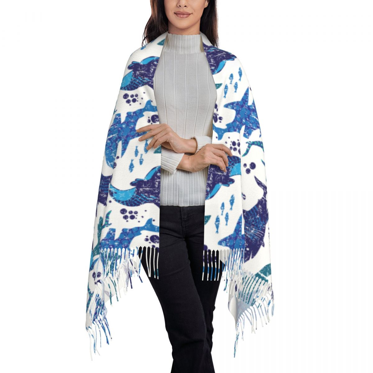 Syal Organisme Laut Dunia Bawa - Pashmina Wrap Large ulasan dan harga