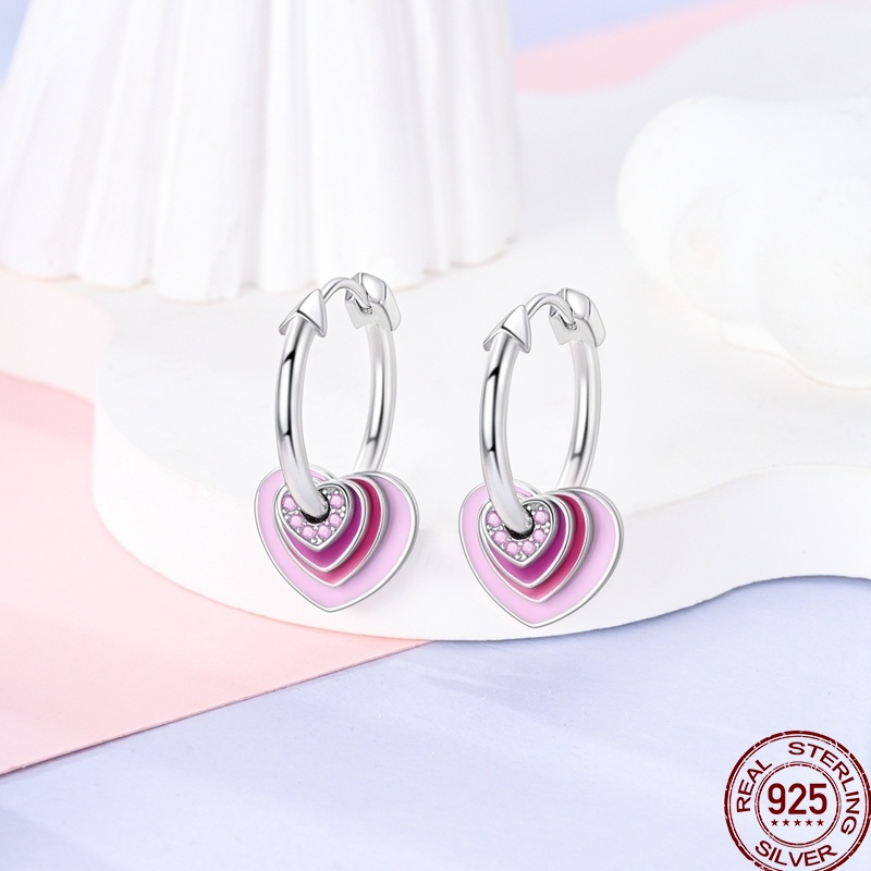 Anting-anting desain hati mani - Tie Clip Silver ulasan dan harga