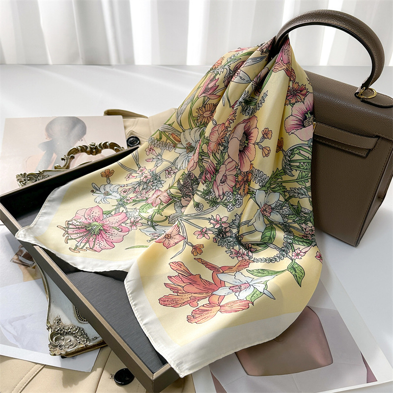 70*70cm Fashion sapu tangan sy - Scarf Silk Square ulasan dan harga