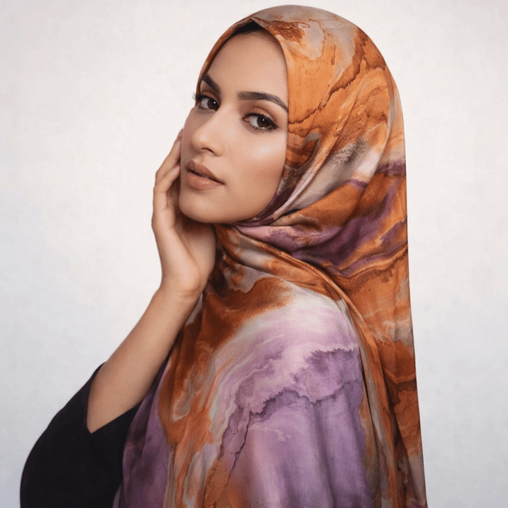 Selendang Satin Ombre Elegan,  - Bandana Cotton ulasan dan harga