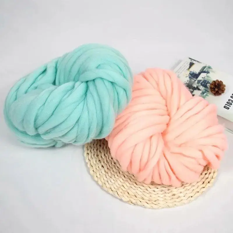 Minghome benang wol tebal wol  - Woven Scarf Blanket ulasan dan harga