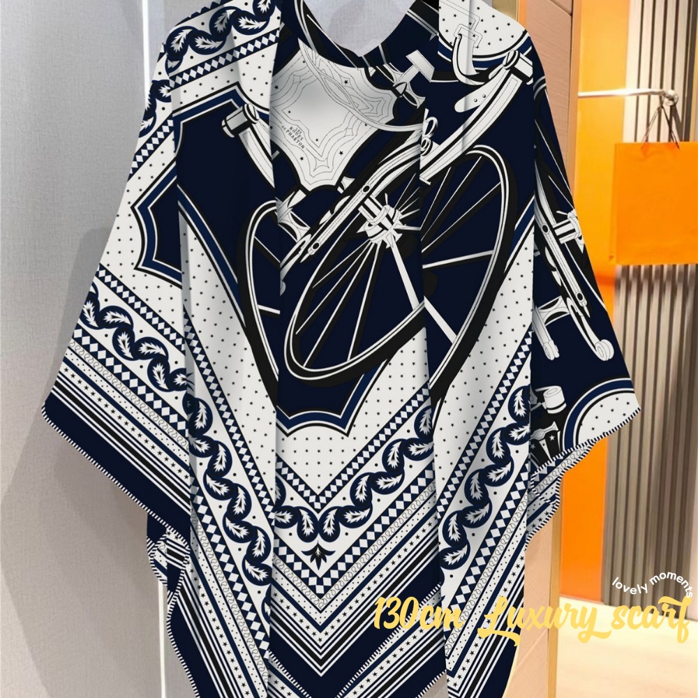 Syal persegi besar wanita syal - Silk Tie Striped ulasan dan harga