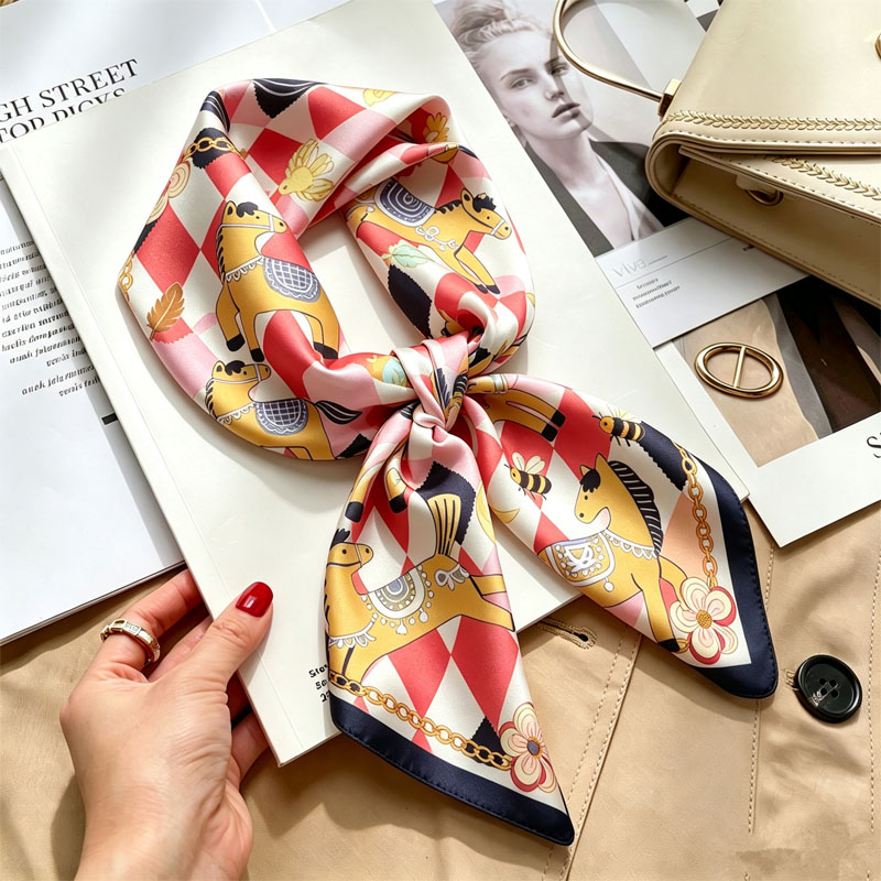 Syal Sutra Wanita 70*70cm Moti - Face Scarf Mask ulasan dan harga