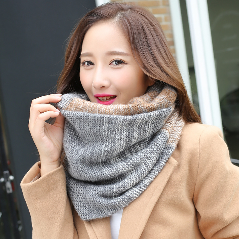 Pelangi rajutan syal tak terba - Infinity Scarf Knit ulasan dan harga