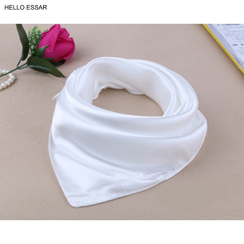 Empat Musim Baru Warna Solid W - Silk Neck Scarf ulasan dan harga