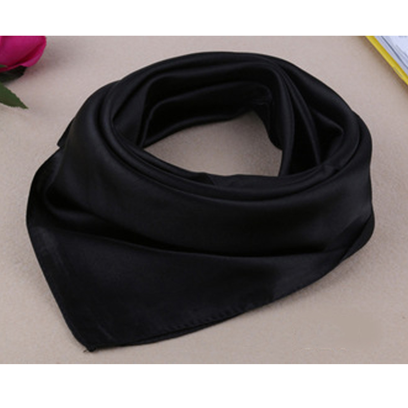 Empat Musim Baru Warna Solid W - Silk Neck Scarf ulasan dan harga