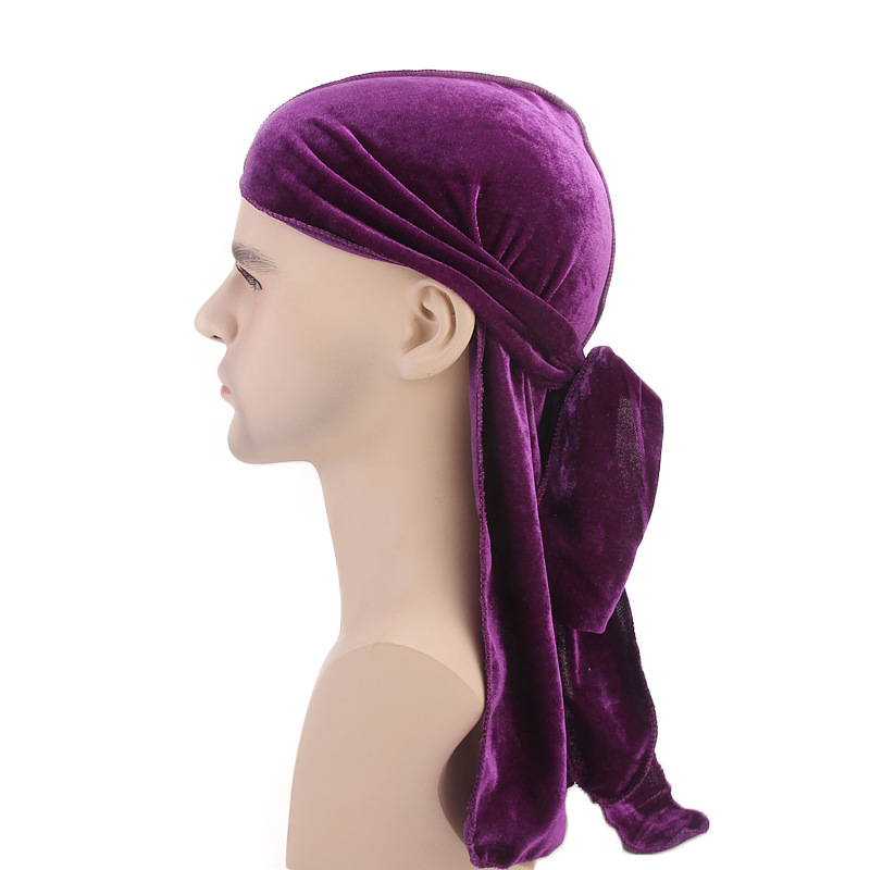 Baru Mewah Pria Beludru Durags - Bandana Doo Rag ulasan dan harga