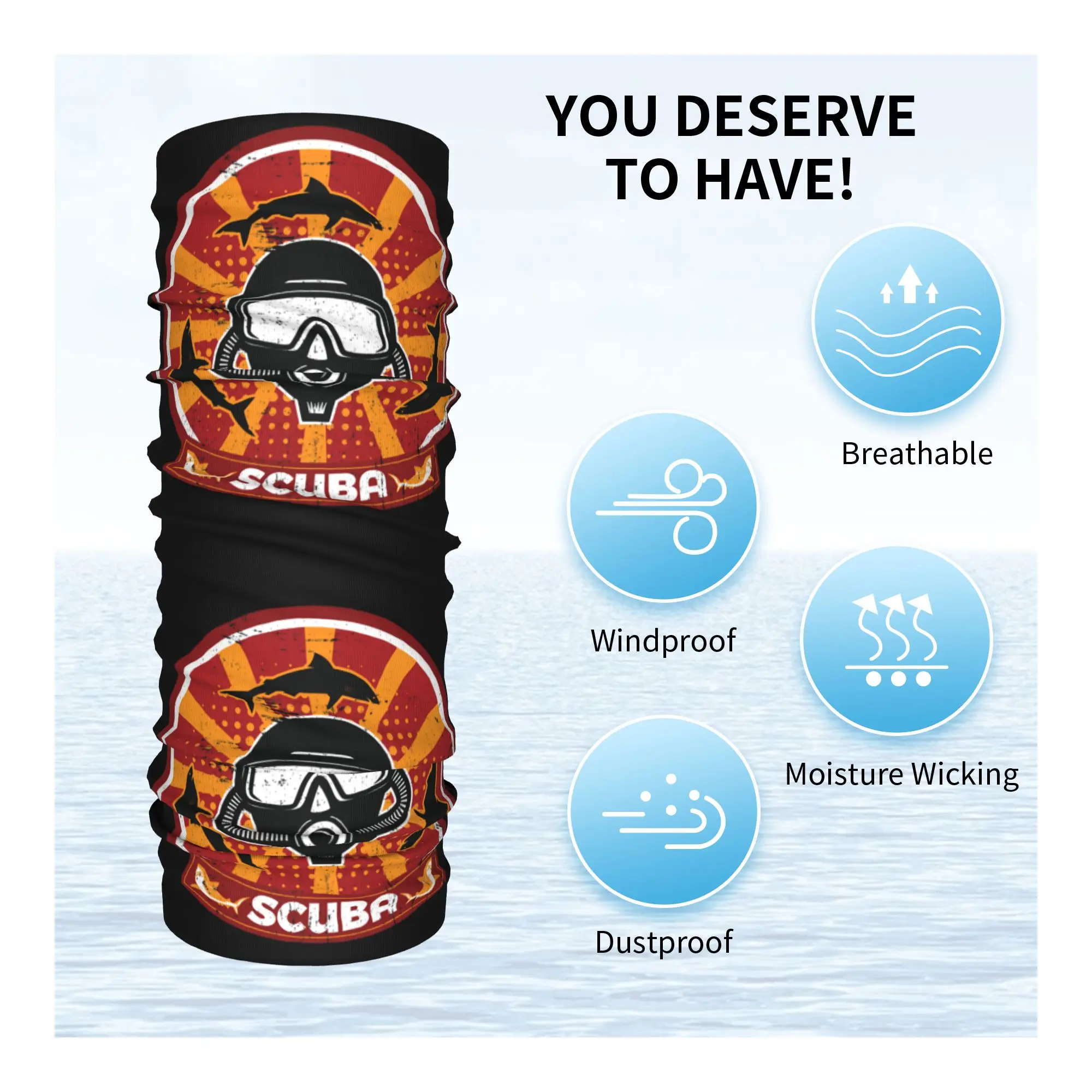 Penutup Kepala Selam Scuba Div - Neck Warmer Tube ulasan dan harga
