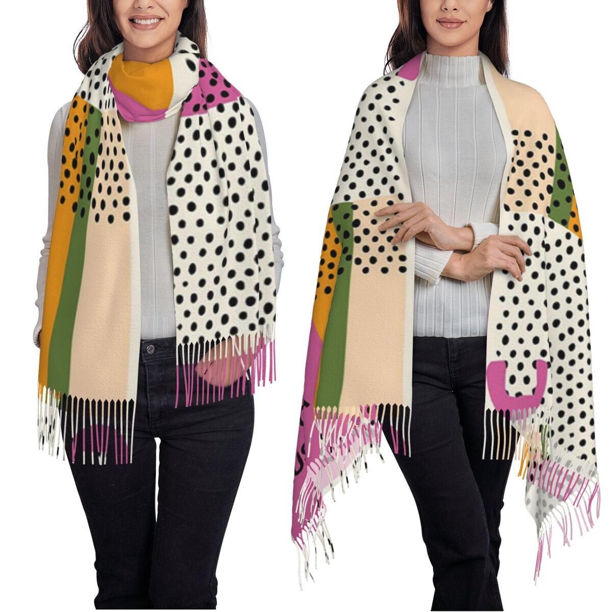 Selendang Mewah Yayoi Kusama I - Infinity Scarf Knit ulasan dan harga
