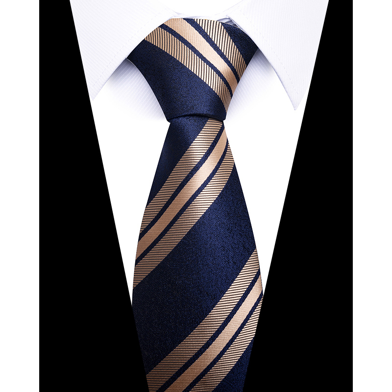 100% merek sutra 8 cm dasi pri - Silk Tie Striped ulasan dan harga
