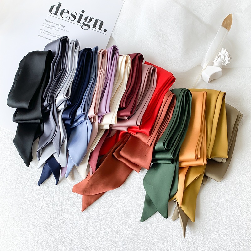 Syal Sutra Panjang Warna Polos - Skinny Tie Men ulasan dan harga