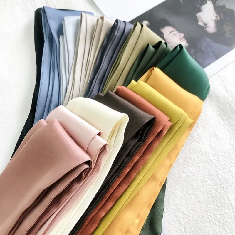 Syal Sutra Panjang Warna Polos - Skinny Tie Men ulasan dan harga