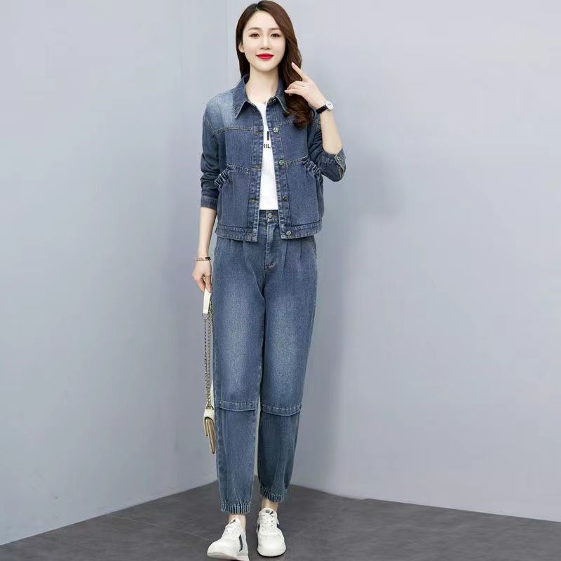 Set pakaian Denim wanita, mant - Pocket Square Set ulasan dan harga
